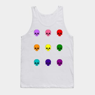 Mosaic of Rainbow skulls Tank Top